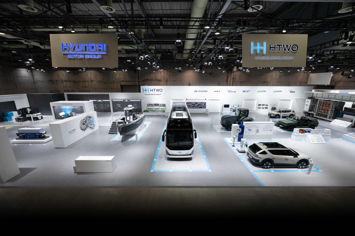 ▲'월드 하이드로젠 엑스포 2025' 현대자동차그룹 부스 전경 (사진=현대차그룹)