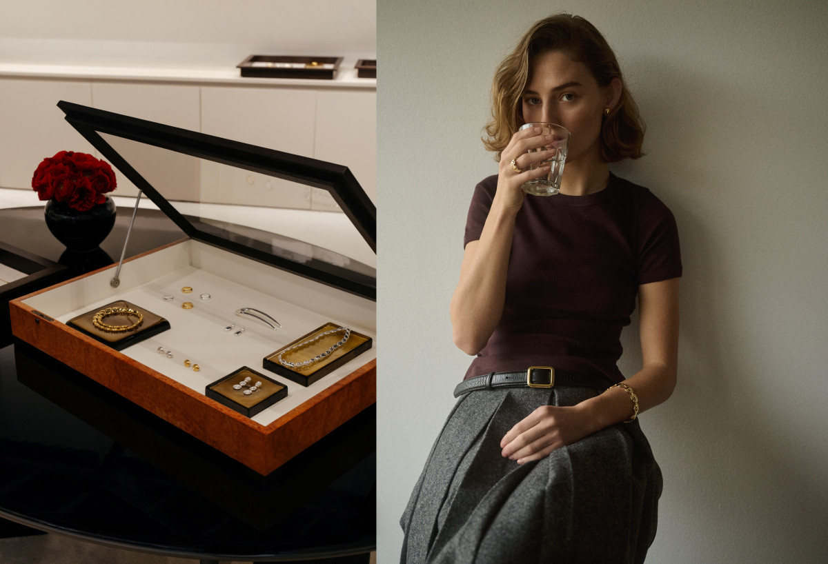 ▲라움 웨스트에서 선보인 리에 스튜디오(왼쪽)과 화보. (사진제공=LF)