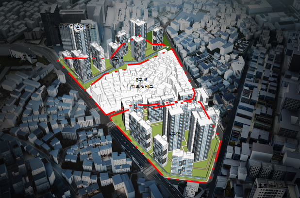 ▲강동구 천호동 113-2번지 일대 모아타운 정비 후 예시 조감도. (사진제공=서울시)