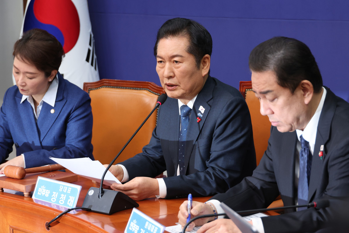 ▲더불어민주당 정청래 대표가 5일 서울 여의도 국회에서 열린 최고위원회의에서 발언하고 있다. (사진=연합뉴스)