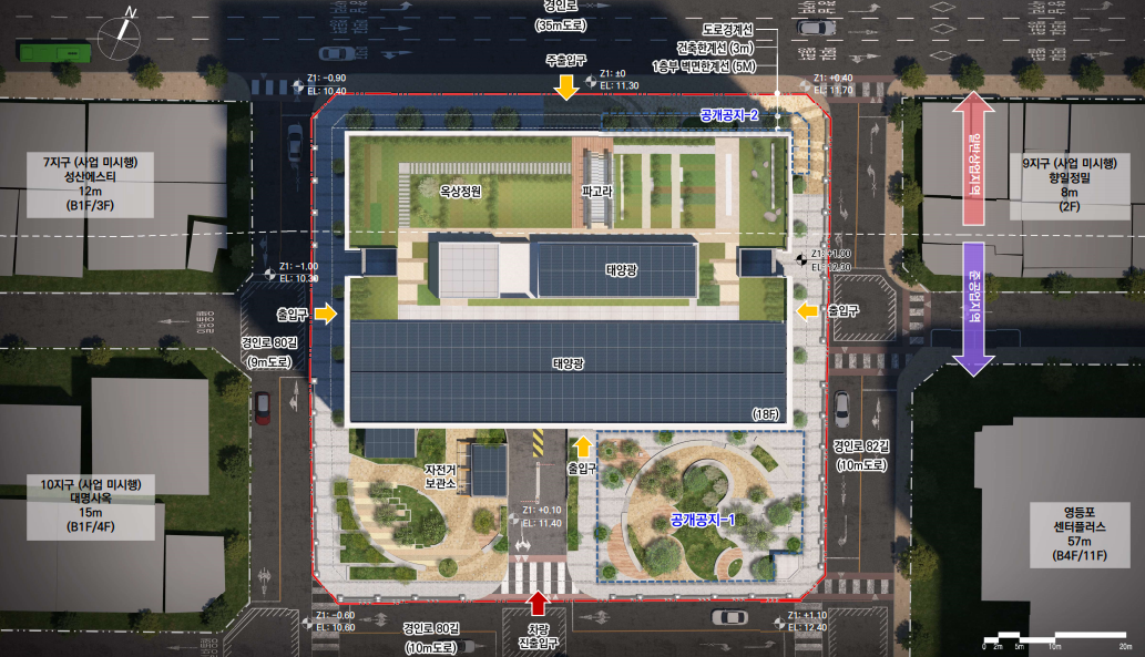 ▲문래동1가A구역 제8․11지구 도시정비형 재개발사업 배치도. (서울시)