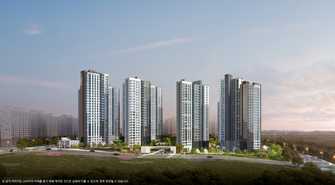 ▲'두산위브더제니스 센트럴 천안' 투시도. (사진제공=두산건설)