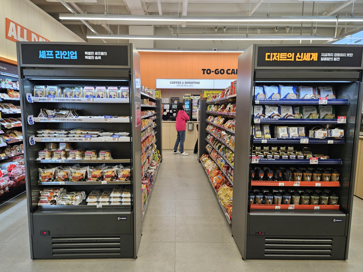 ▲‘이마트24 마곡프리미엄점’ 내 ‘라이브 플레이그라운드’ 존 (문현호 기자 m2h@)