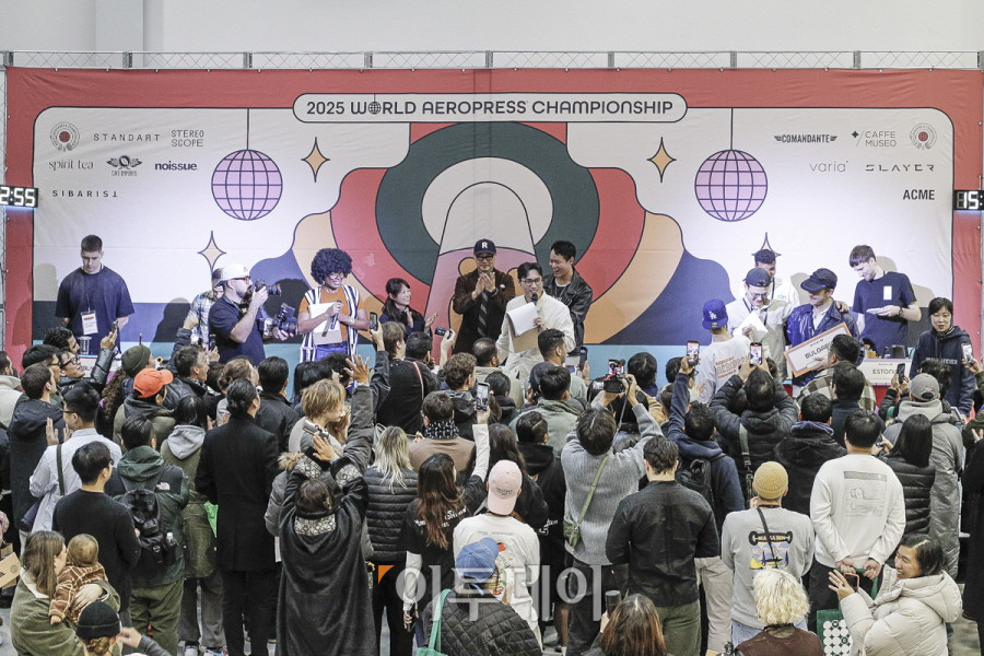▲6일 서울 성수동 레이어스튜디오 41에서 열린 ‘2025 월드 에어로프레스 챔피언십’ 전경. 사진제공=WAC