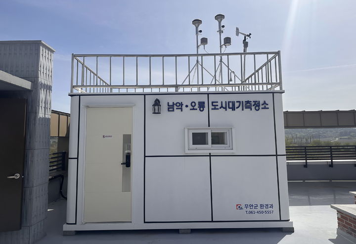 ▲전남도 무안 도시대기 측정소. (사진제공=전남보건환경연구원)