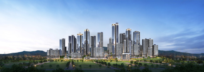 ▲DL이앤씨·삼성물산 컨소시엄이 수주한 '증산4구역 도심공공복합사업' 단지 투시도. (사진제공=DL이앤씨)