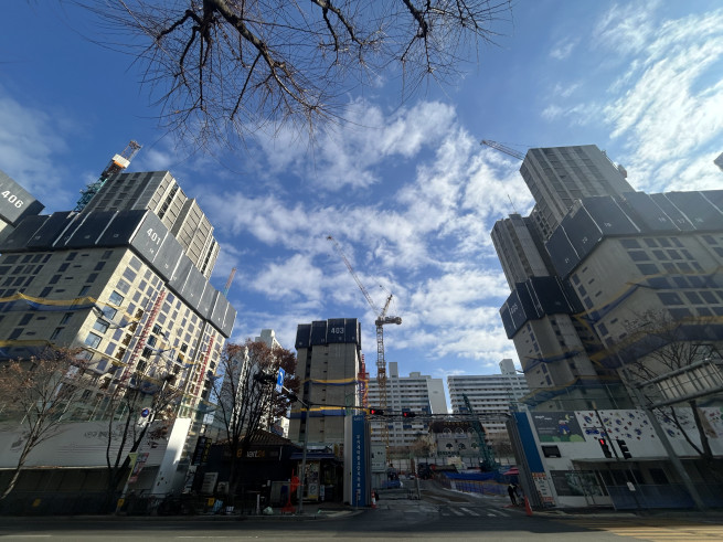 ▲'더샵 분당센트로' 공사현장. (천상우 1000tkddn@)