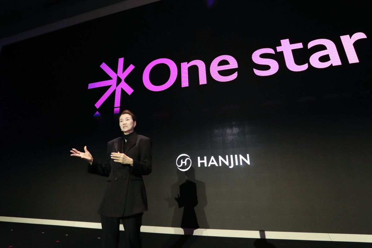 ▲조현민 한진 사장이 언박싱데이 2025 주제발표를 진행하고 있다. (사진=한진)