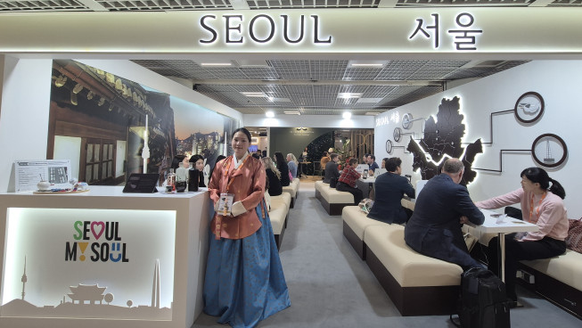 ▲프랑스 칸에서 열린 '2025 ILTM 칸(International Luxury Travel Market)' 중 서울홍보관전경. (사진제공=서울시)