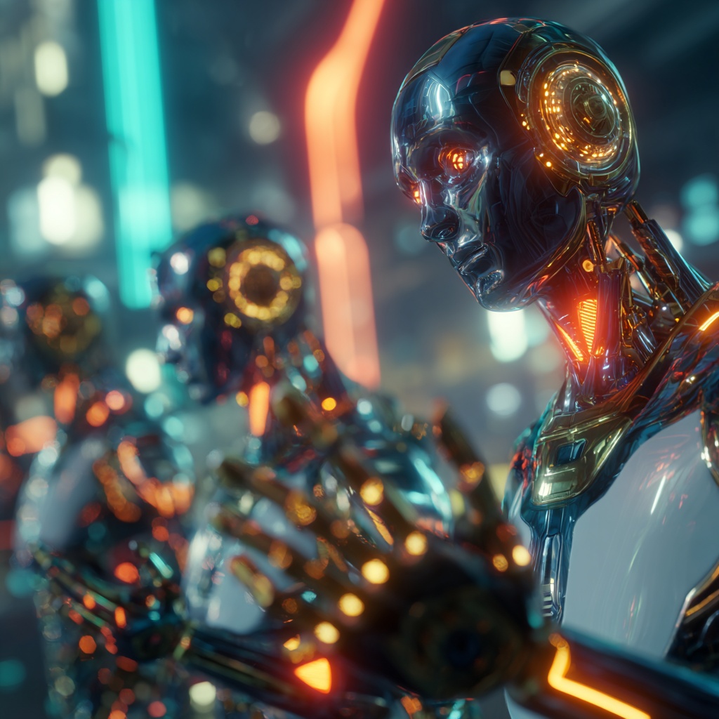 ▲ 반도체에 이어 로봇 산업 주가가 강세를 보이고 있다. (미드저니)