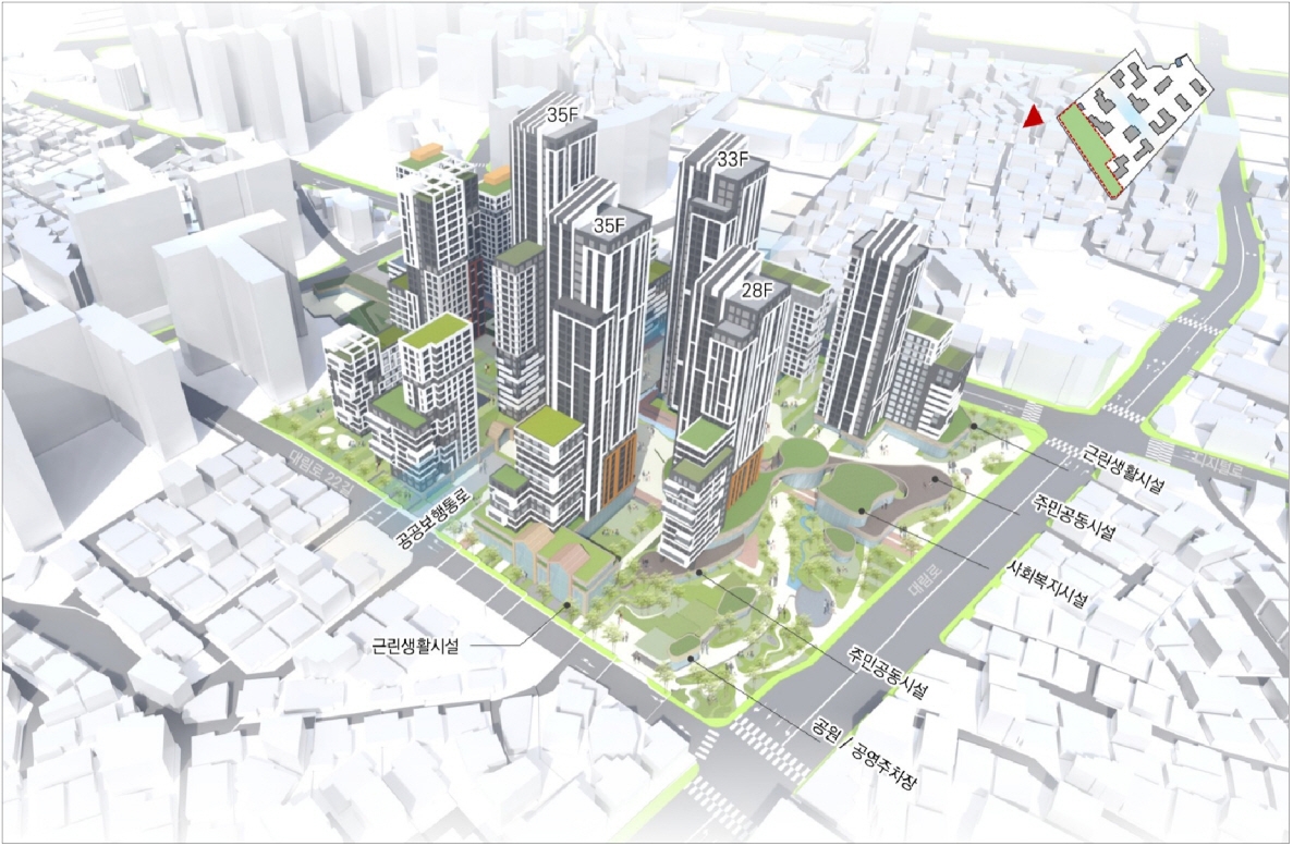 ▲대림1구역 재개발 조감도. (사진제공=영등포구청)