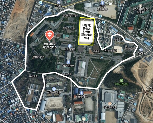 ▲전북도 익산 동물의약품 산업지구 위치도. (사진제공=전북도)