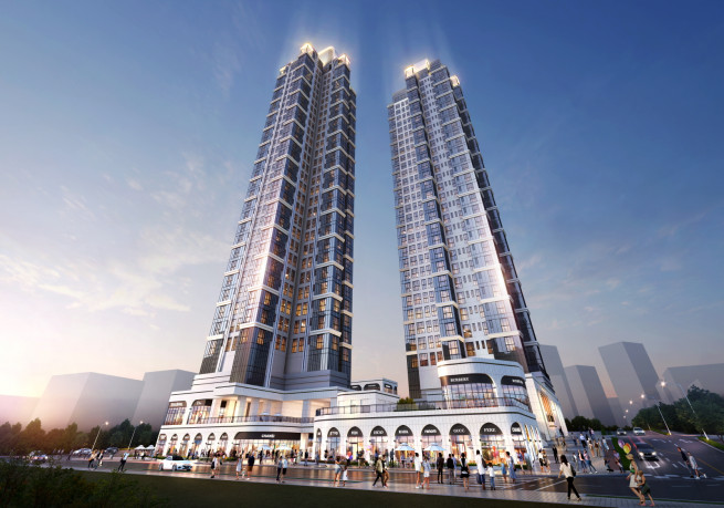 ▲'해링턴 스퀘어 과천' 투시도. (사진제공=효성중공업)