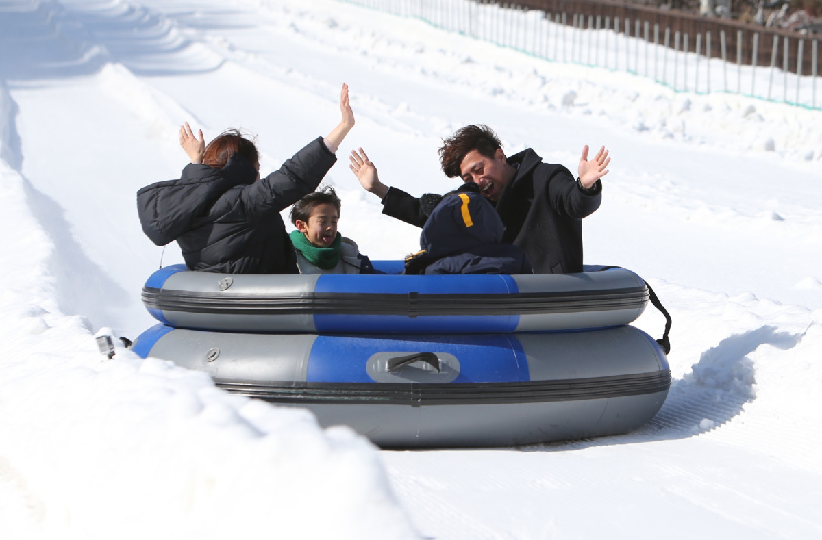 ▲에버랜드 눈썰매장 스노우 버스터 익스프레스 코스 (사진제공=삼성물산 리조트부문)