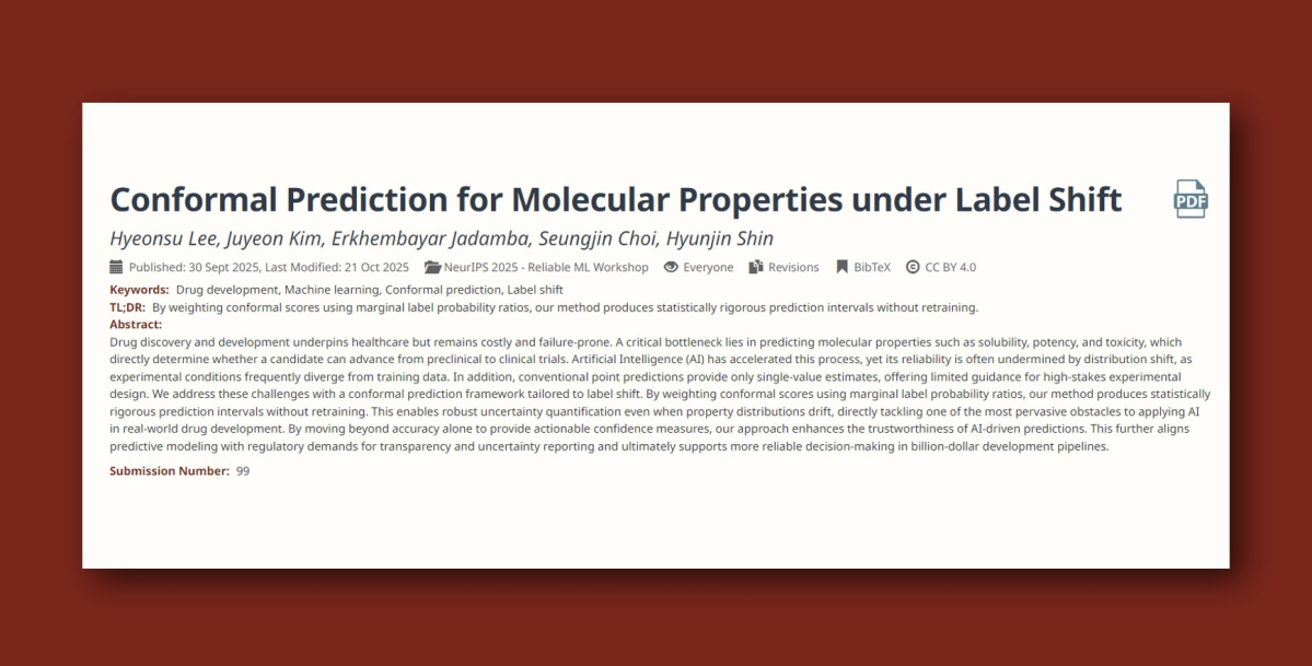 목암硏, ‘AI신약개발 예측모델’ 뉴립스학회 “논문 등재”