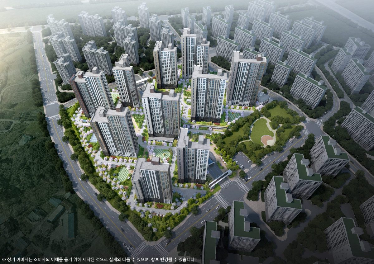 ▲두산위브더제니스 센트럴 천안 조감도. (사진제공=두산건설)