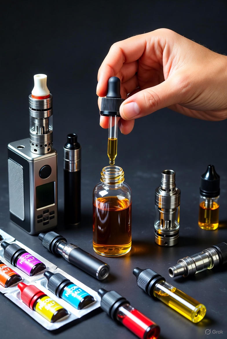 ▲합성니코틴 액상담배 (이미지=Grok AI)