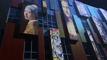 ▲테라픽셀을 활용한 건물 외벽 미디어 파사드 예시. (사진=한양대)