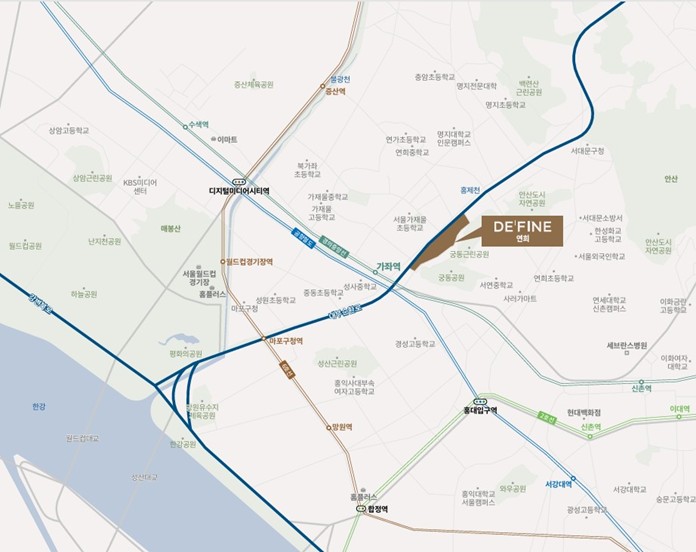 ▲'드파인 연희' 지역도 (SK에코플랜트)