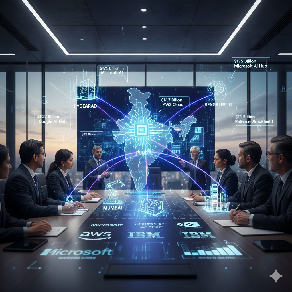 ▲AI·데이터센터 등에 대규모 투자를 진행 중인 인도 (제미나이)