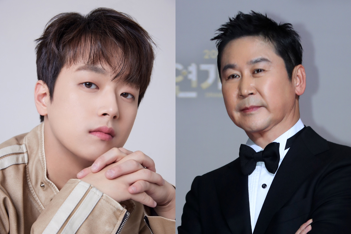 ▲가수 이찬원(왼쪽), 방송인 신동엽. (출처=티엔엔터테인먼트 제공, 뉴시스)