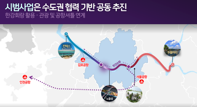 ▲서울시 S-UAM 시범운항 노선 설명자료. (사진제공=서울시)