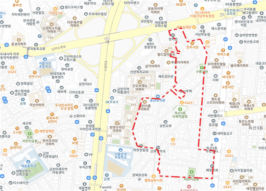 ▲ 신속통합기획 재개발 후보지로 선정된 금천구 독산동 979 일대. (사진제공=서울시)