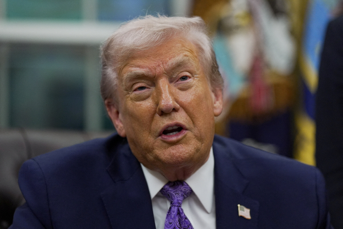 ▲도널드 트럼프 미국 대통령이 11일(현지시간) 워싱턴D.C.에서 연설을 하고 있다. 워싱턴D.C./로이터연합뉴스