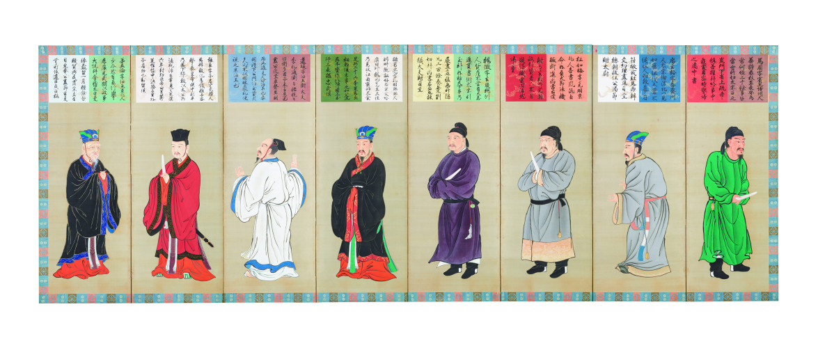 ▲궁정 정전을 장식한 장지문의 그림을 그린 병풍 (국가유산청)