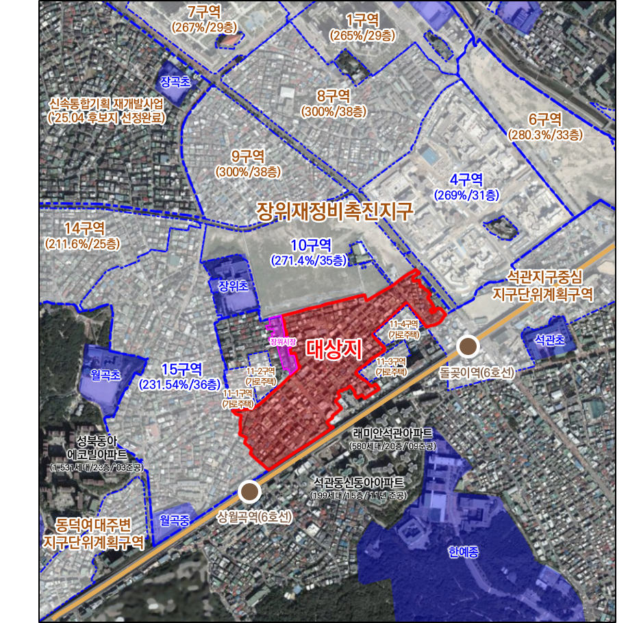 ▲성북구 장위동 66-300번지 일대 위치도 (서울시)