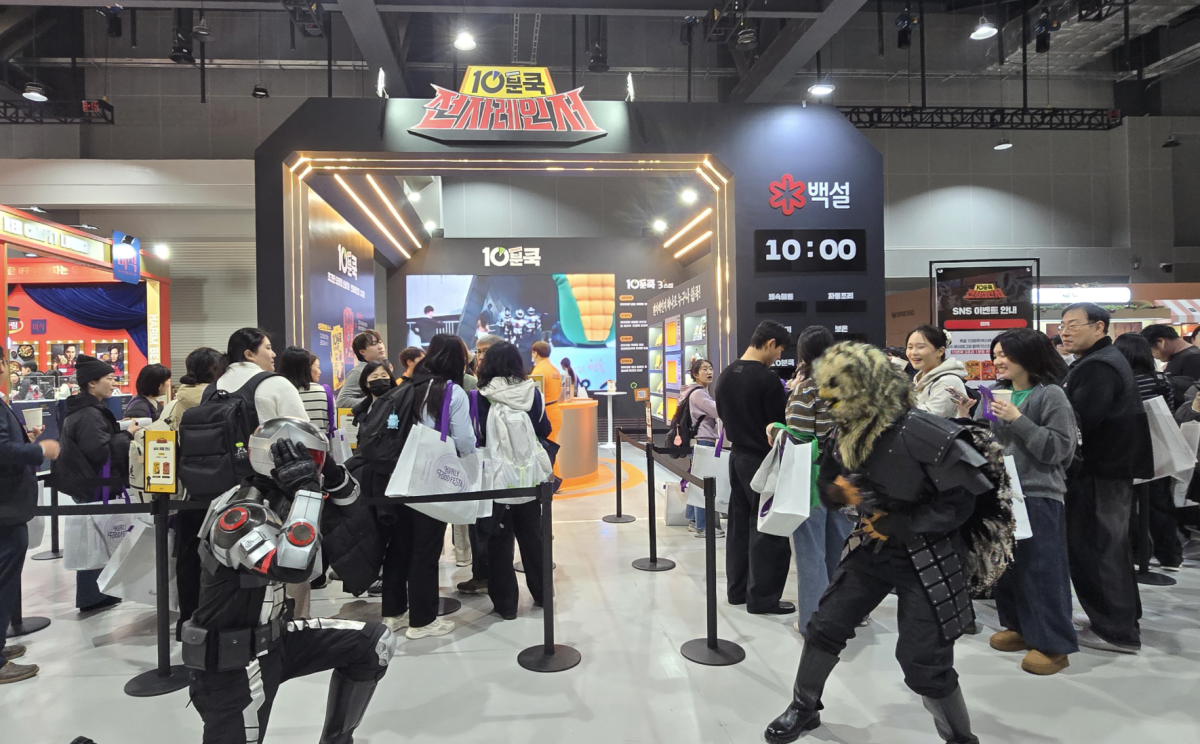 ▲18일 컬리푸드페스타 2025 내 CJ제일제당 부스 (배근미 기자 @athena3507)