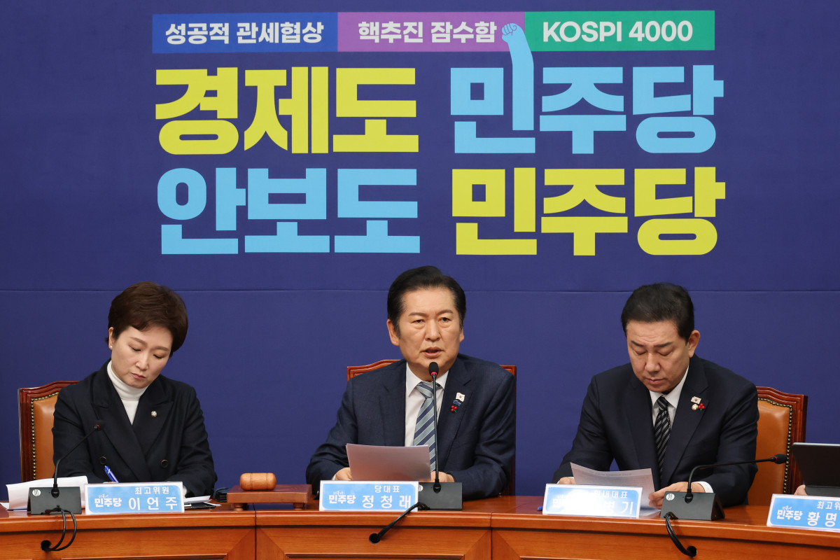 ▲더불어민주당 정청래 대표가 19일 서울 여의도 국회에서 열린 최고위원회의에서 발언하고 있다. 2025.12.19 (연합뉴스)