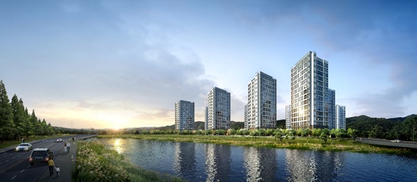 ▲판교밸리제일풍경채 투시도.