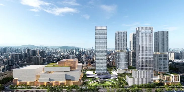 ▲광주시 종합버스터미널 복합화 사업 협상이 진행 중인 22일, 광주의 현대적인 도심 전경이 맑은 하늘 아래 고층 건물들과 함께 펼쳐져 있다. (사진제공=광주시)