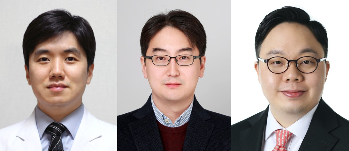 ▲(왼쪽부터) 한림대동탄성심병원 신경과 김재호 교수, 한국과학기술연구원(KIST) 바이오닉스연구센터 김형민 박사, 연세대학교 약학과 김영수 교수 (사진제공=한림대동탄성심병원)