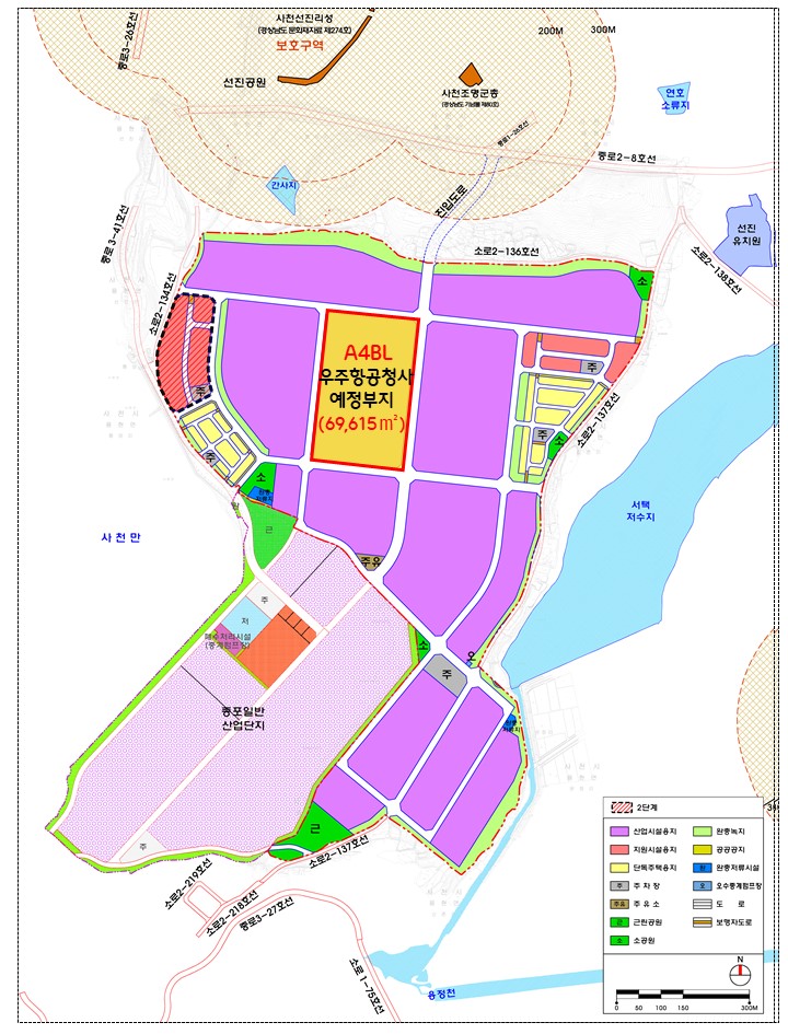 ▲경남우주항공산단 우주항공청사 예정부지 위치도. (사진제공=LH)
