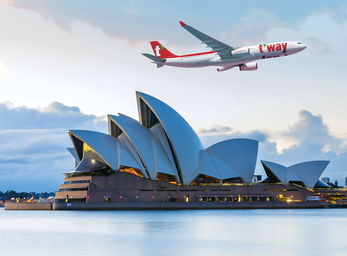 ▲티웨이항공의 인천-시드니 노선이 2022년 12월 취항 이후 올해로 3주년을 맞이하며 순항 중이다. (사진=티웨이항공)