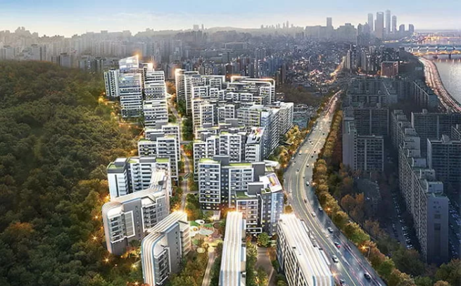 ▲'써밋 더힐' 조감도. (사진제공=대우건설)