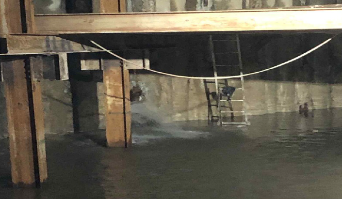 ▲서울시  동대문구 이문동 굴착공사 현장에서 누수 및 토사유출된 모습. (사진제공=서울시)