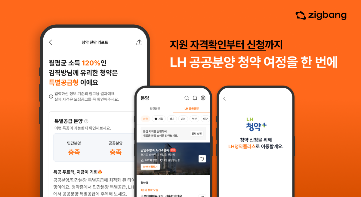 ▲ 프롭테크 기업 직방은 공공분양 청약 준비 과정에서 사용자 편의를 높이기 위한 각종 편의 기능을 순차적으로 도입한다고 26일 밝혔다.  (사진제공=직방)