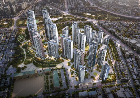 ▲포레나더샵 인천시청역 조감도. (사진제공=한화 건설부문)