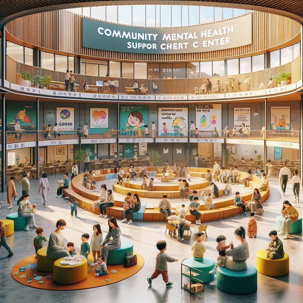▲따뜻하고 환영받는 환경을 보여주는 한국 수원의 지역사회 정신건강 지원 센터이미지. (김재학 기자·오픈AI 달리)