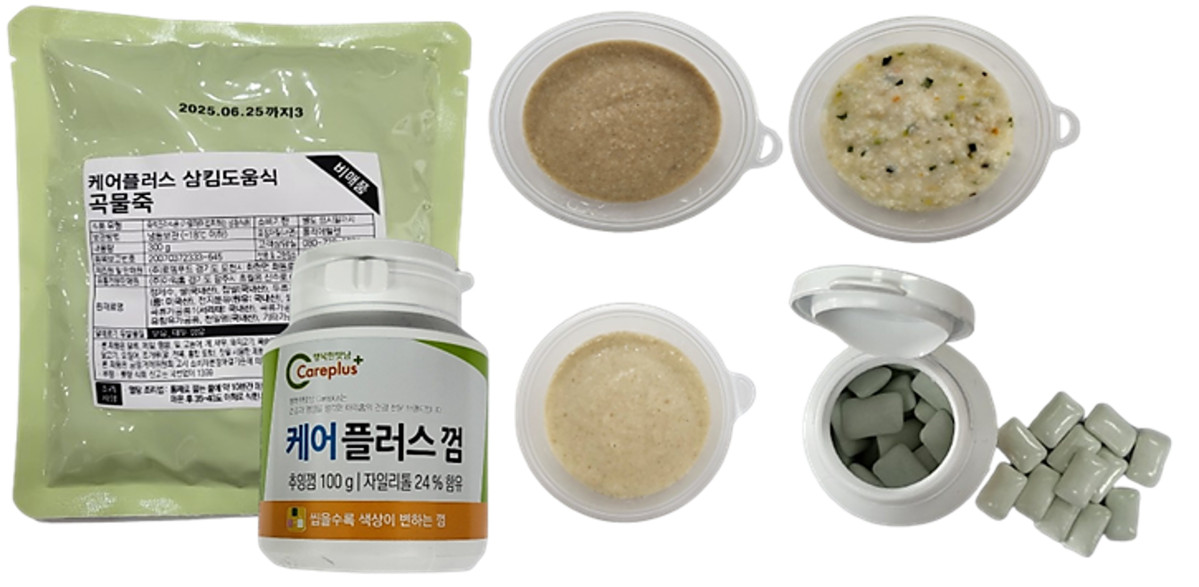 ▲농림식품기술기획평가원의 ‘저작훈련 식품 및 식이설계 알고리즘 기반 양산 체계’ 연구를 통한 성과물. (사진제공=농림식품기술기획평가원)