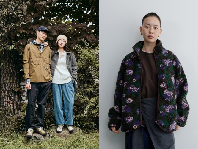 ▲킨(왼쪽)과 디 애퍼처의 그래놀라 걸 트렌드에 부합한 룩. (사진제공=각사)