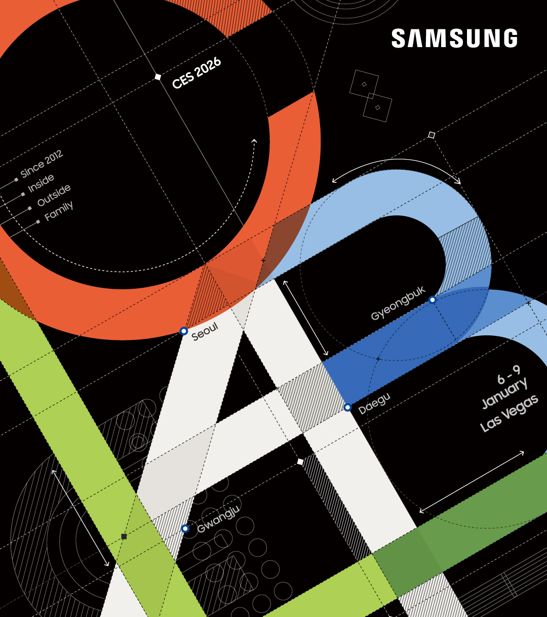 ▲'CES 2026' C랩 전시관 포스터. 삼성전자가 내년 1월 6일부터 9일까지 미국 라스베이거스에서 열리는 세계 최대 IT·가전 전시회 'CES 2026'에서 'C랩 전시관'을 통해 스타트업의 글로벌 시장 진출을 지원한다. (사진제공-삼성전자)
