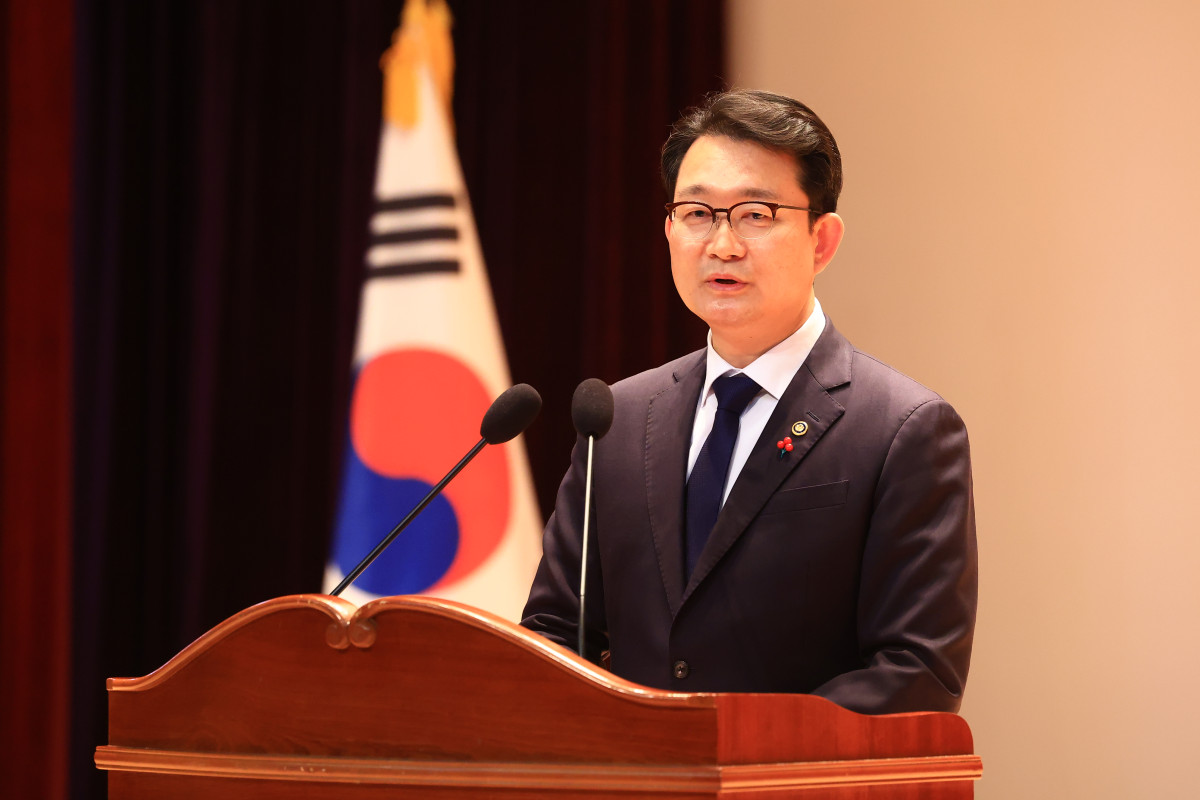 ▲김종구 농림축산식품부 차관이 29일 정부세종청사에서 열린 취임식에서 취임사를 하고 있다. (사진제공=농림축산식품부)