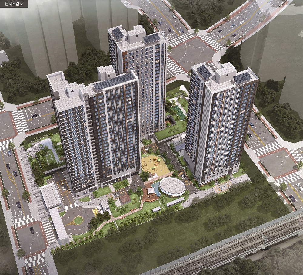 ▲남양주진접2 B1블록 단지조감도. (사진제공=한국토지주택공사)