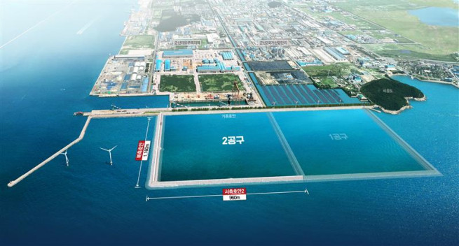 ▲군산항 제2준설토 투기장 2공구 위치도. (사진제공=동부건설)