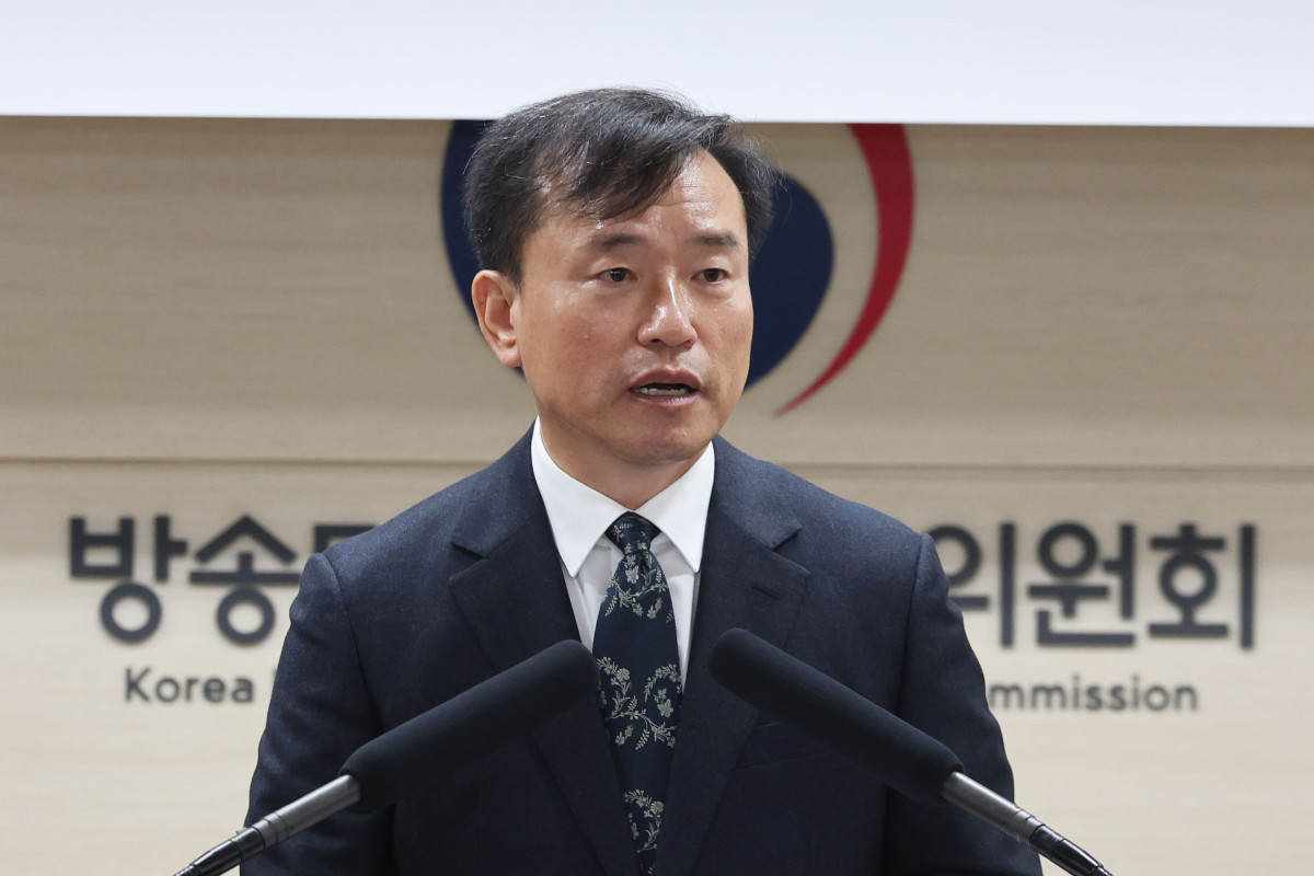 ▲김종철 신임 방송미디어통신위원장이 19일 오전 경기 과천시 정부과천청사 방미통위에서 열린 취임식에서 취임사를 하고 있다. (뉴시스)