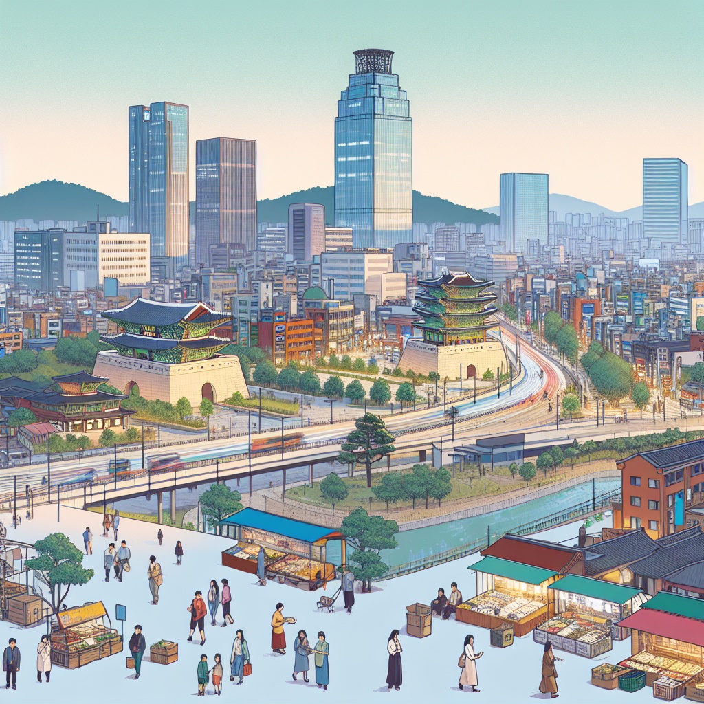 ▲수원화성과 화서문 일대를 중심으로 전통시장·보행축·도심 고층 스카이라인이 한 화면에 어우러진 모습으로, 역사유산과 현대 도시 기능을 결합한 수원특례시의 도시 전략이 시민 일상 속에서 구현되고 있음을 상징적으로 보여준다. (김재학 기자·오픈AI 달리)